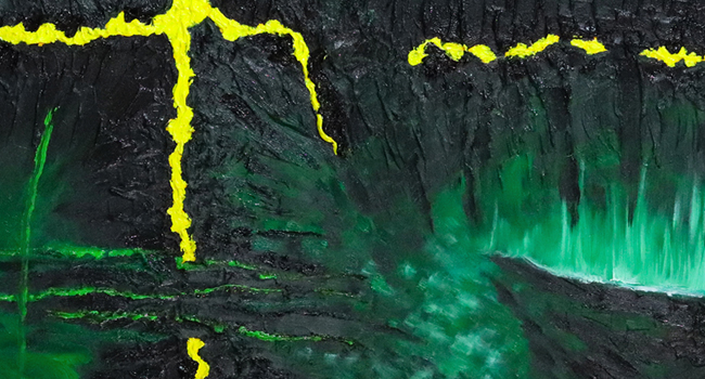 Triptychon Ohne Titel Grün