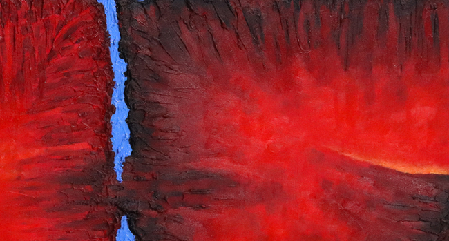 Triptychon Ohne Titel Rot